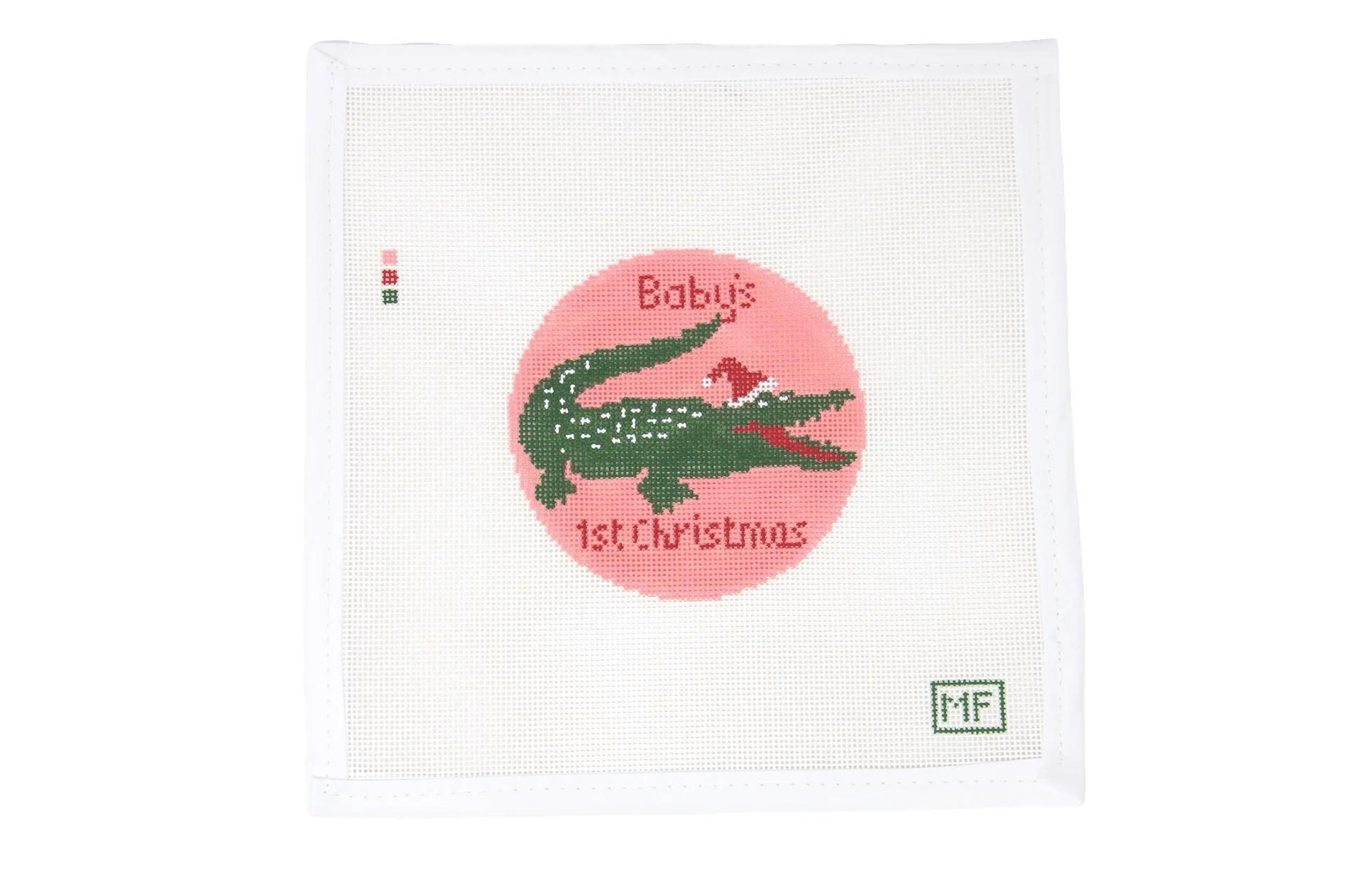 Alligator Baby's First Christmas Pink