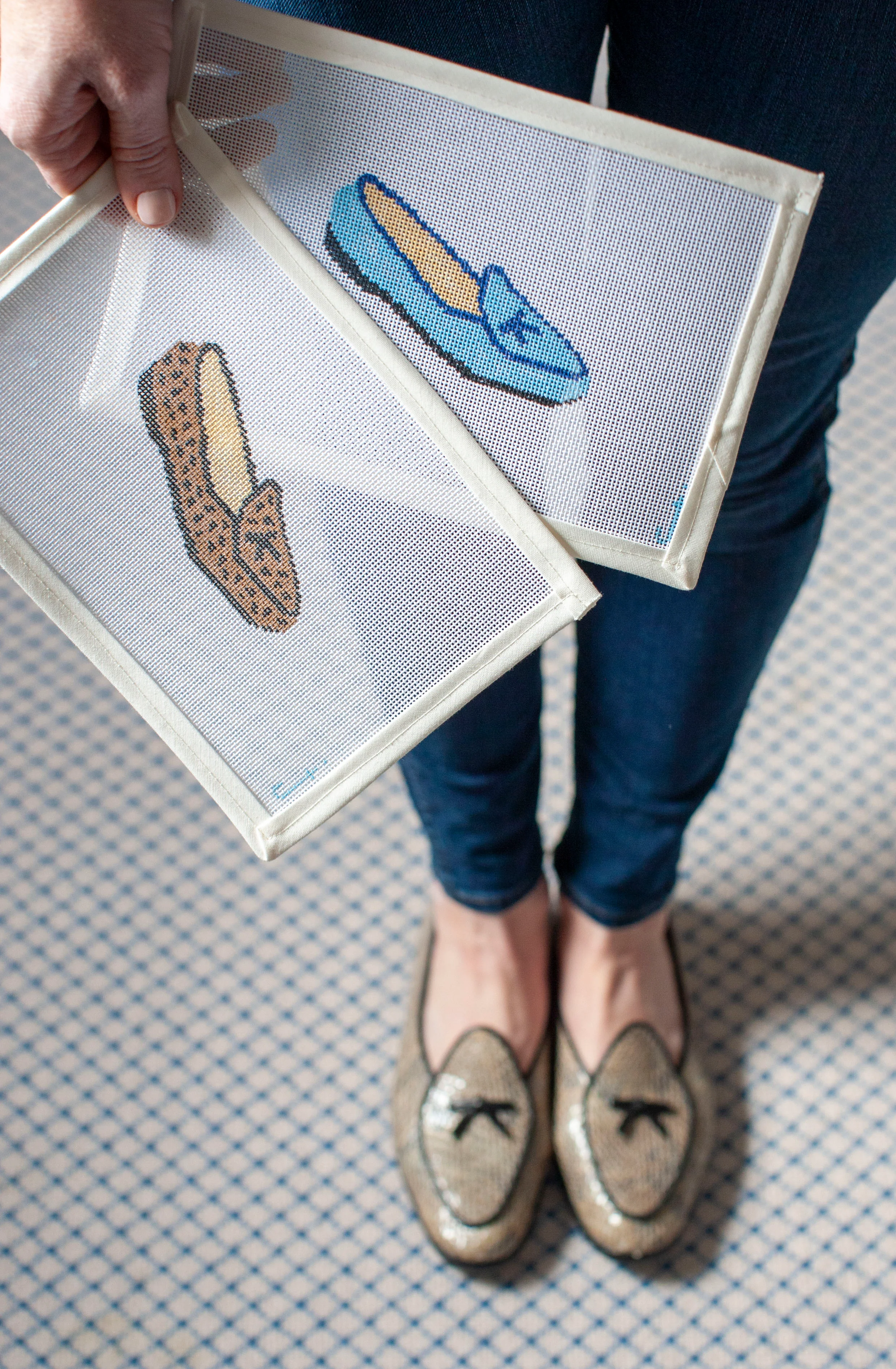 Belgian Loafers Blue - Image 2