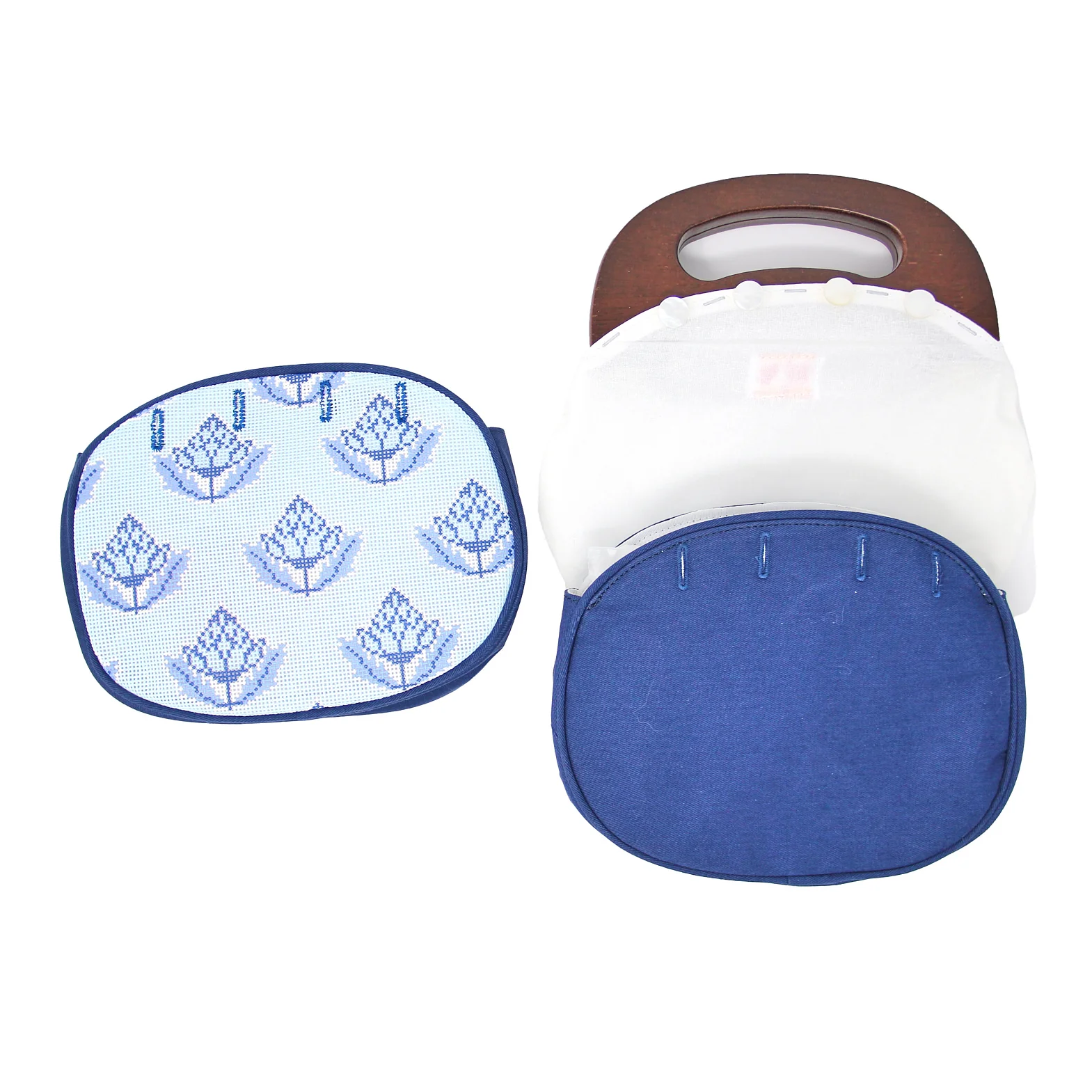 Bermuda Bag - Block Print in Blue