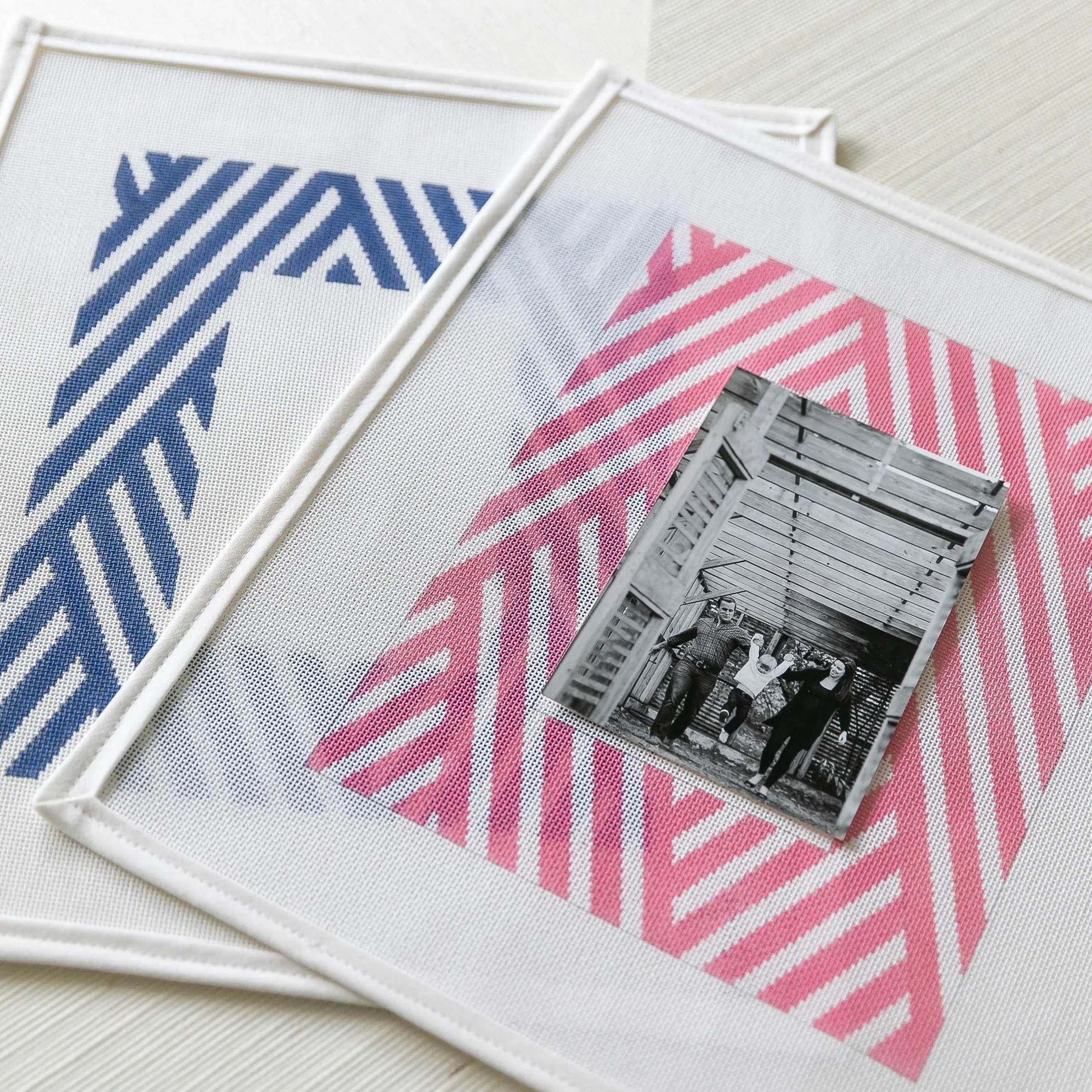 Blue and White Stripe Frame - Image 2