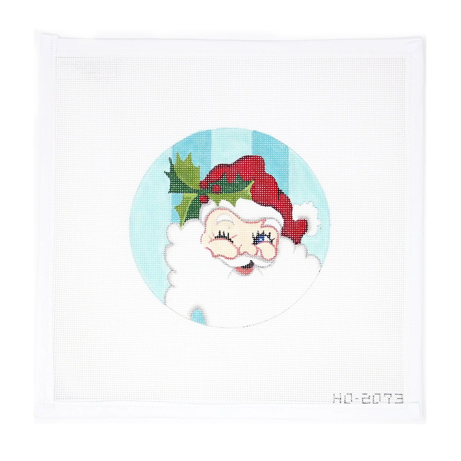 Blue Santa Round