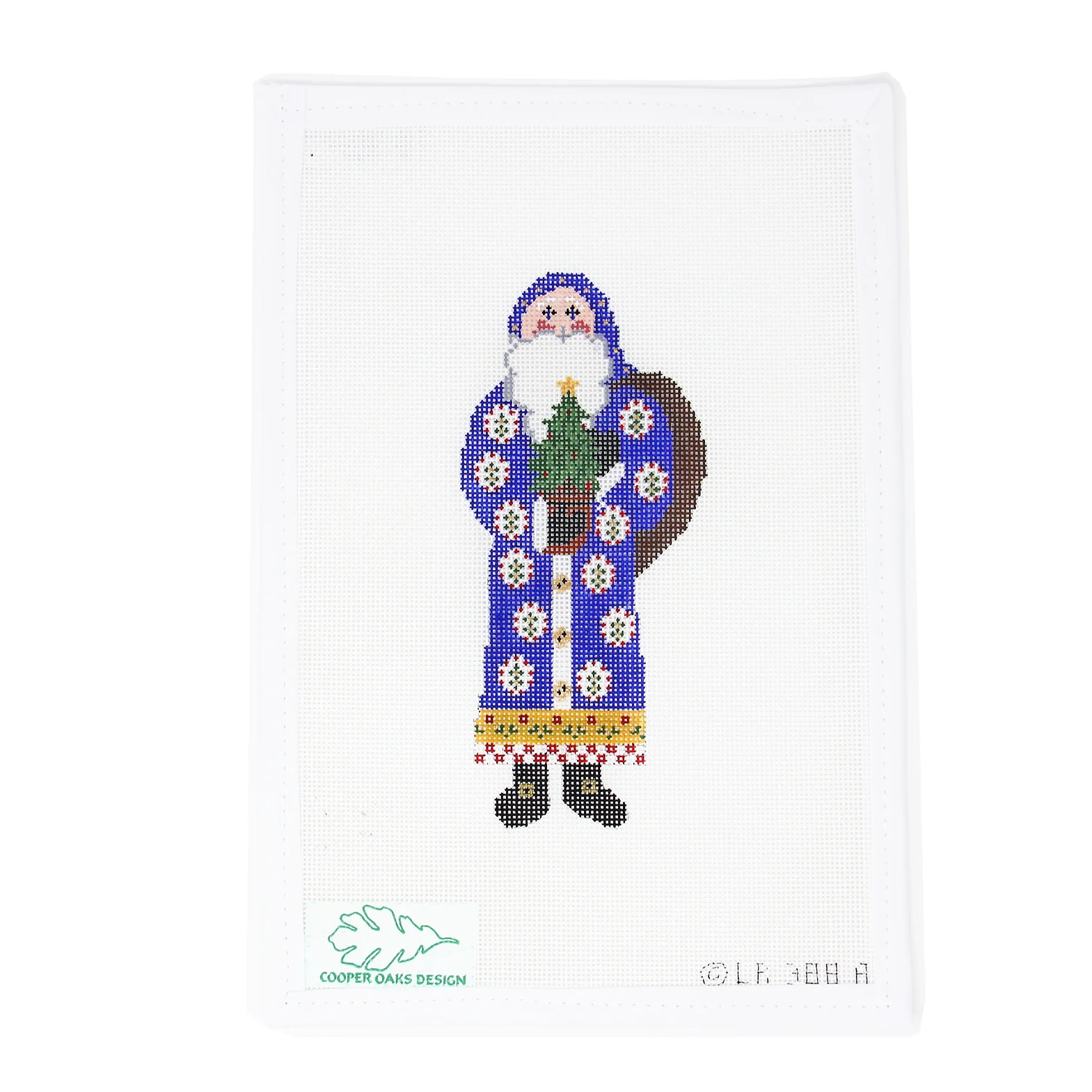 Blue Santa with Tree