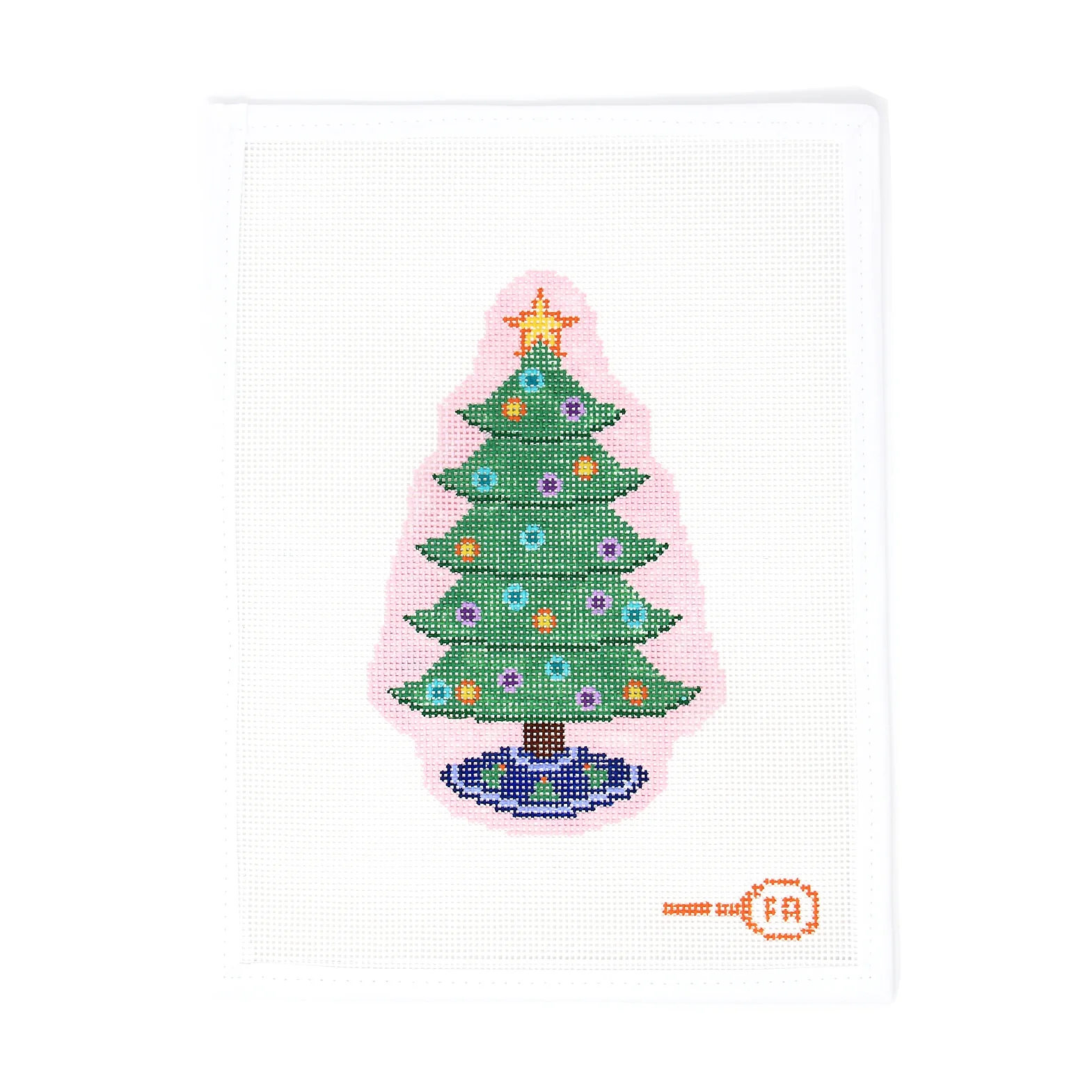 Christmas Tree with Needlepoint Skirt