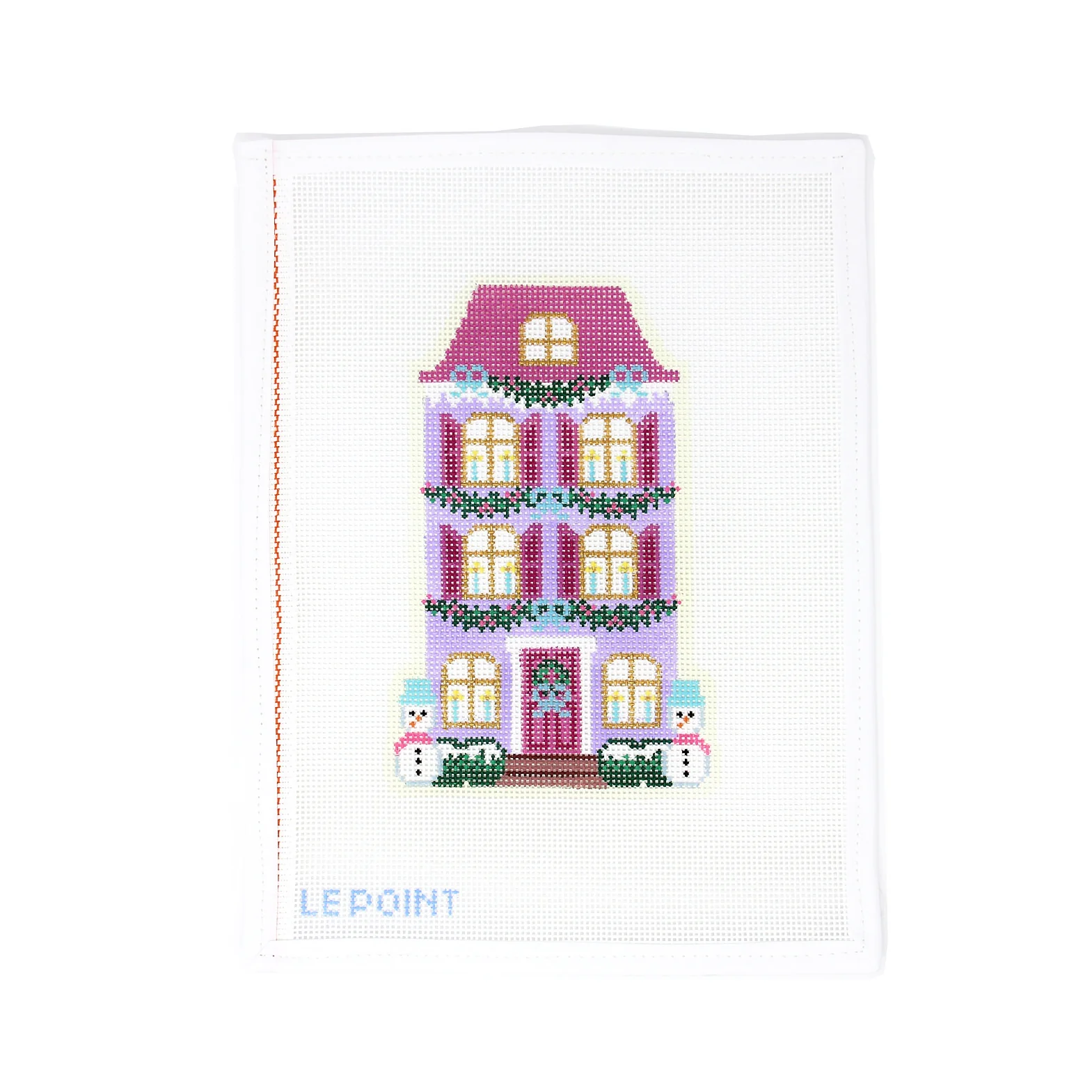 Christmas Village Purple Row House