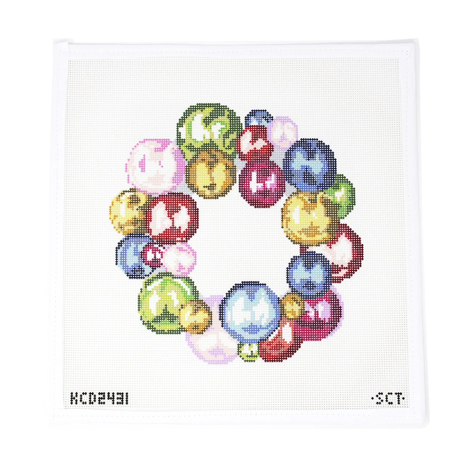 Glass Ornament Wreath