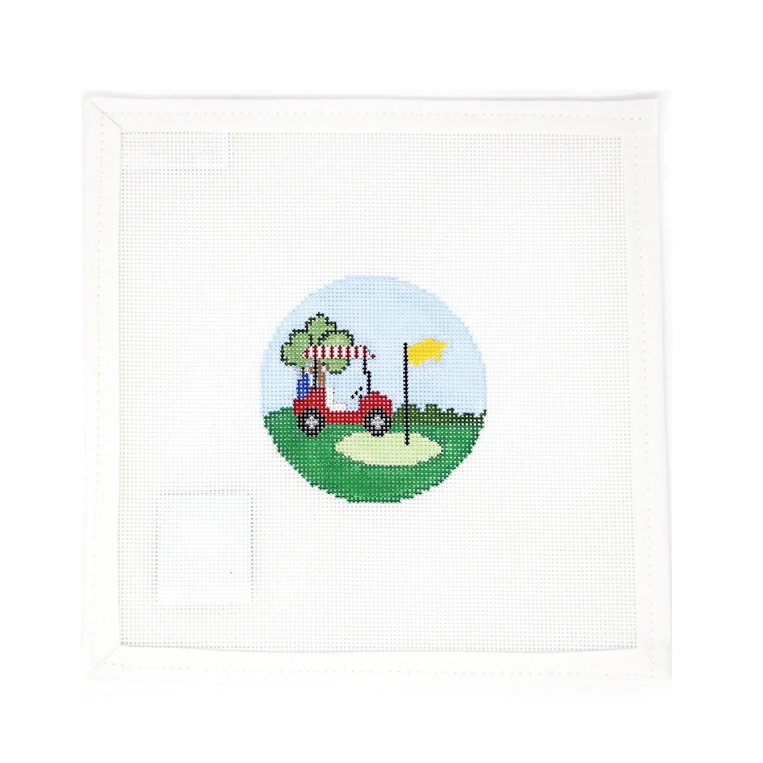Golf Cart Scene Ornament