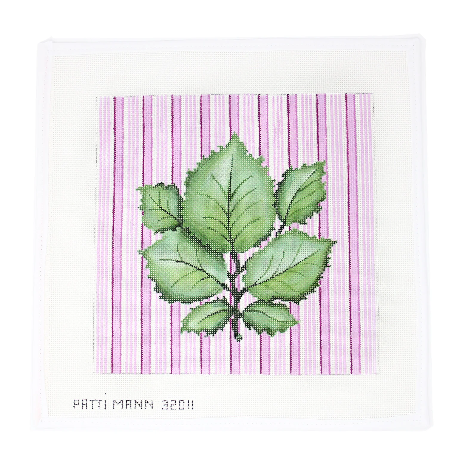Leaf cluster on Pink Stripe
