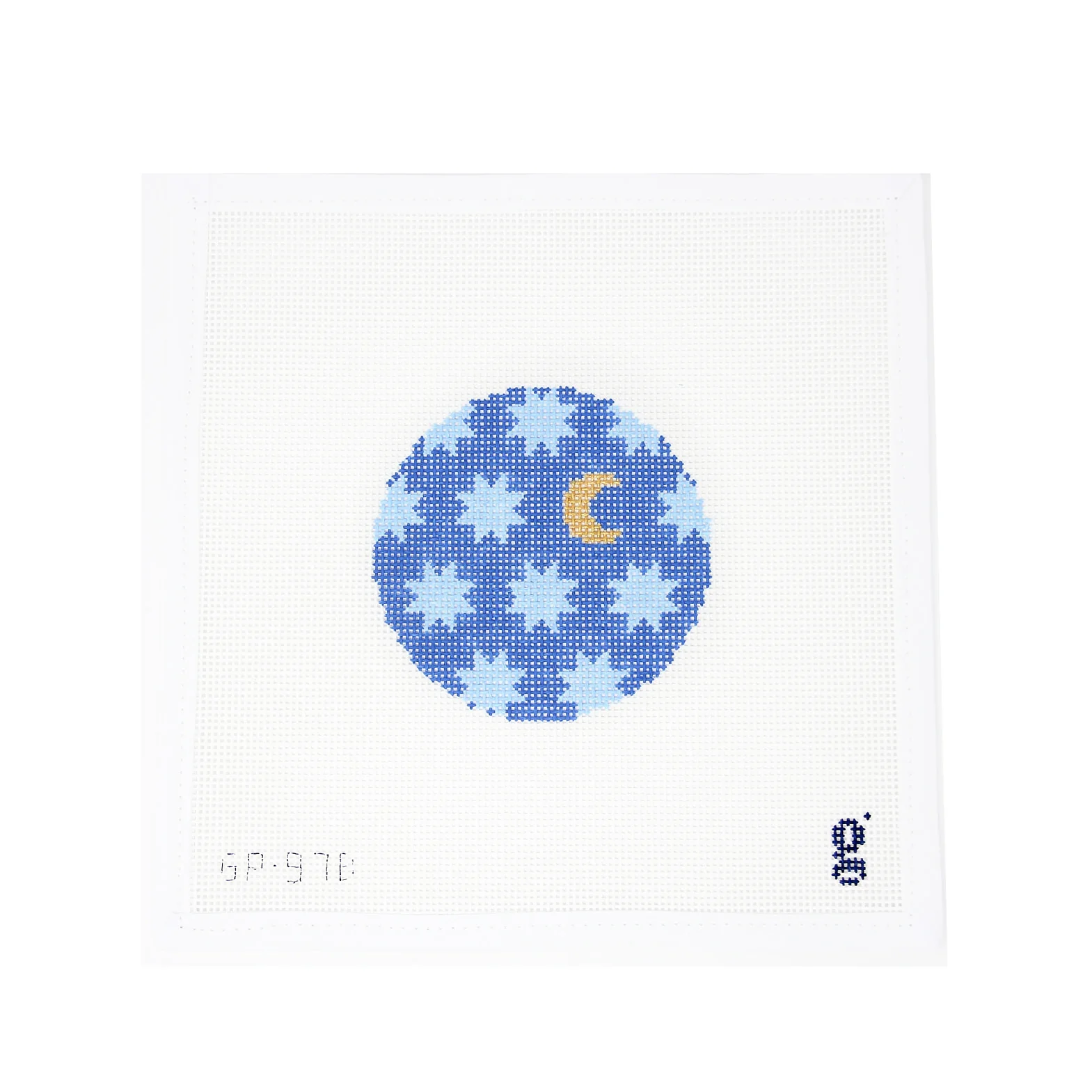 Moon & Stars Round Blue