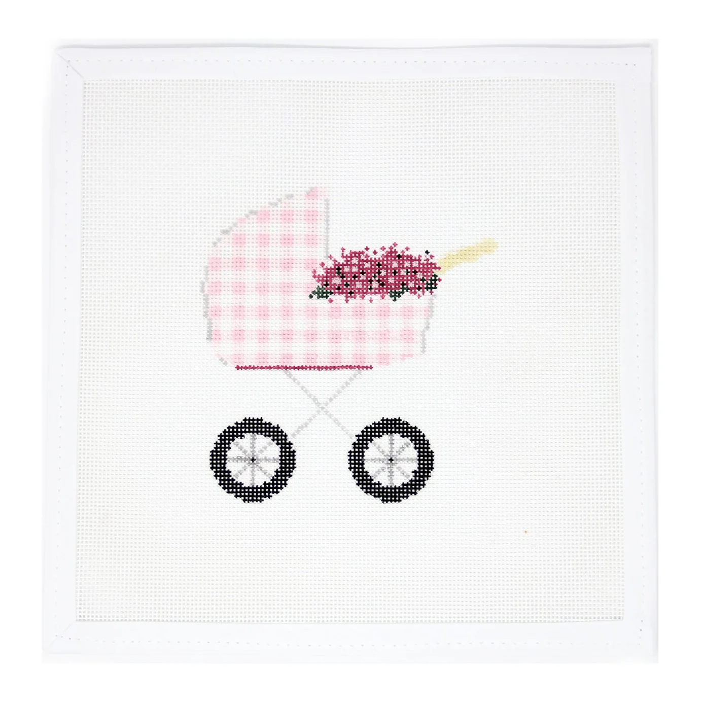 Pink Hydrangea Baby Carriage