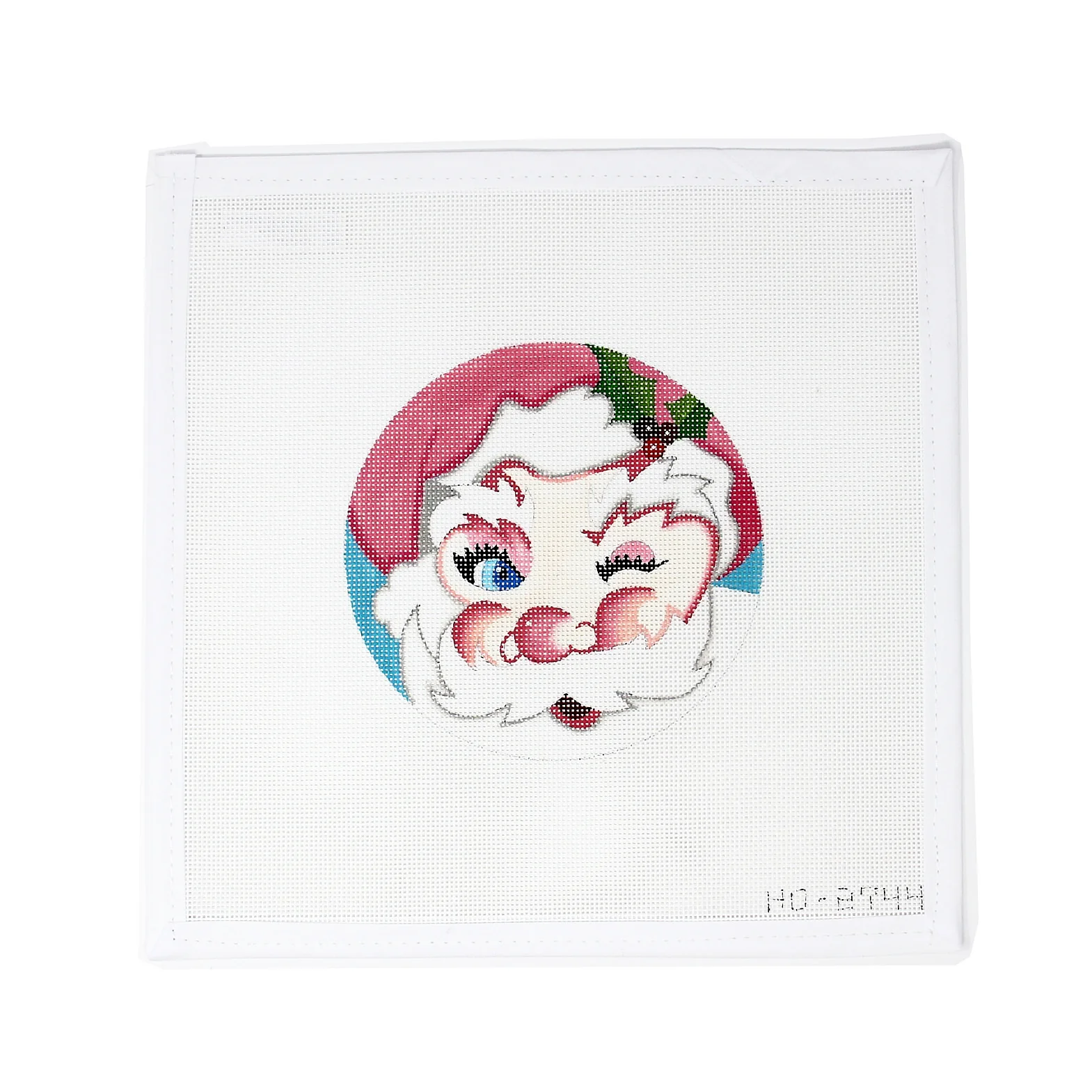 Pink Winking Santa Round
