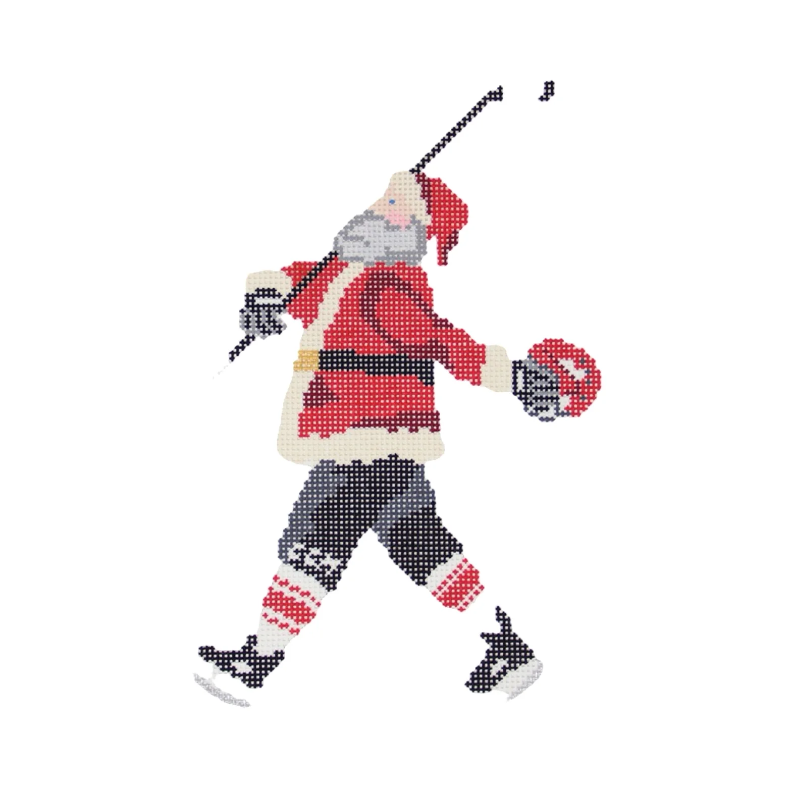 Santa Hockey Player