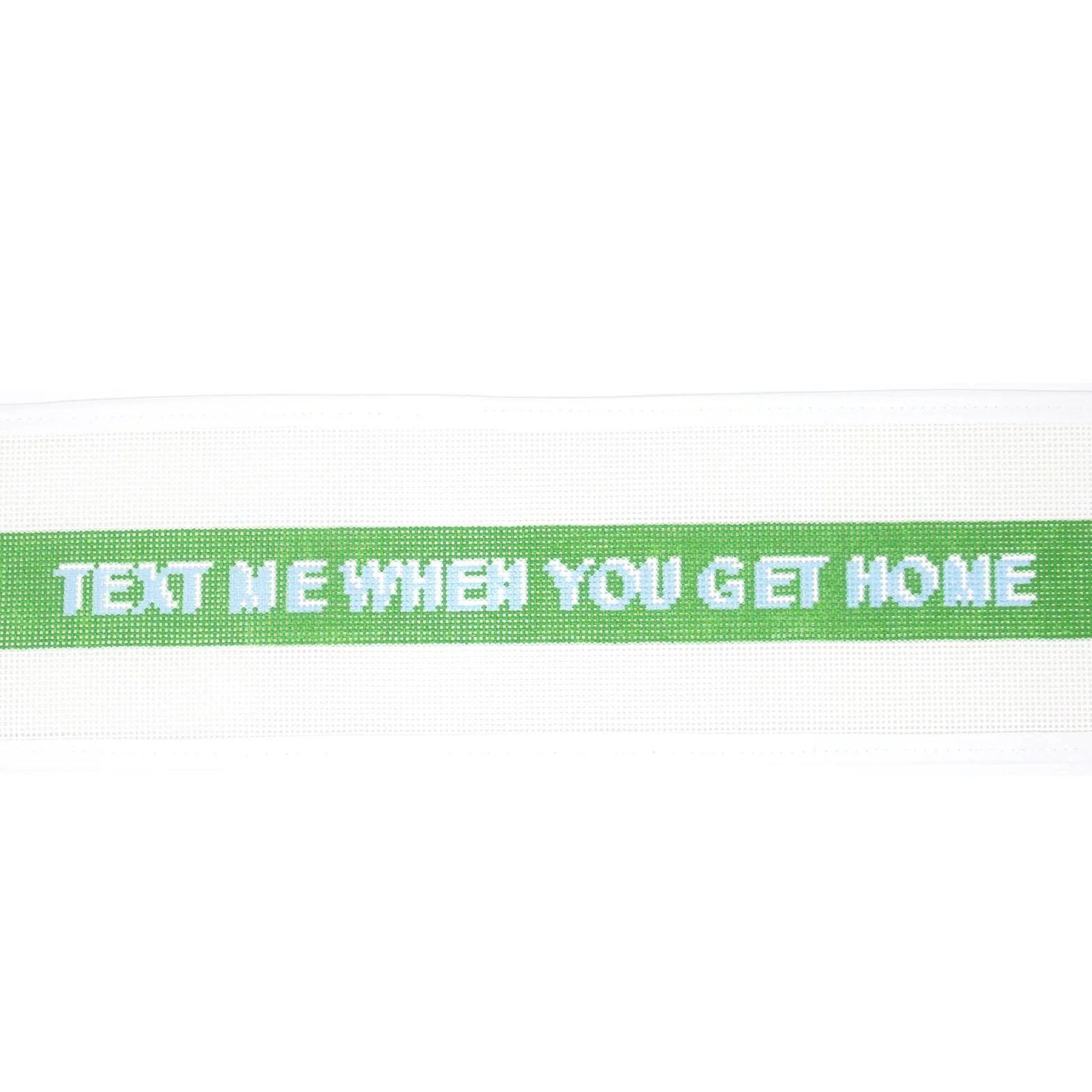 Text Me When You Get Home Green Wristlet Key Fob
