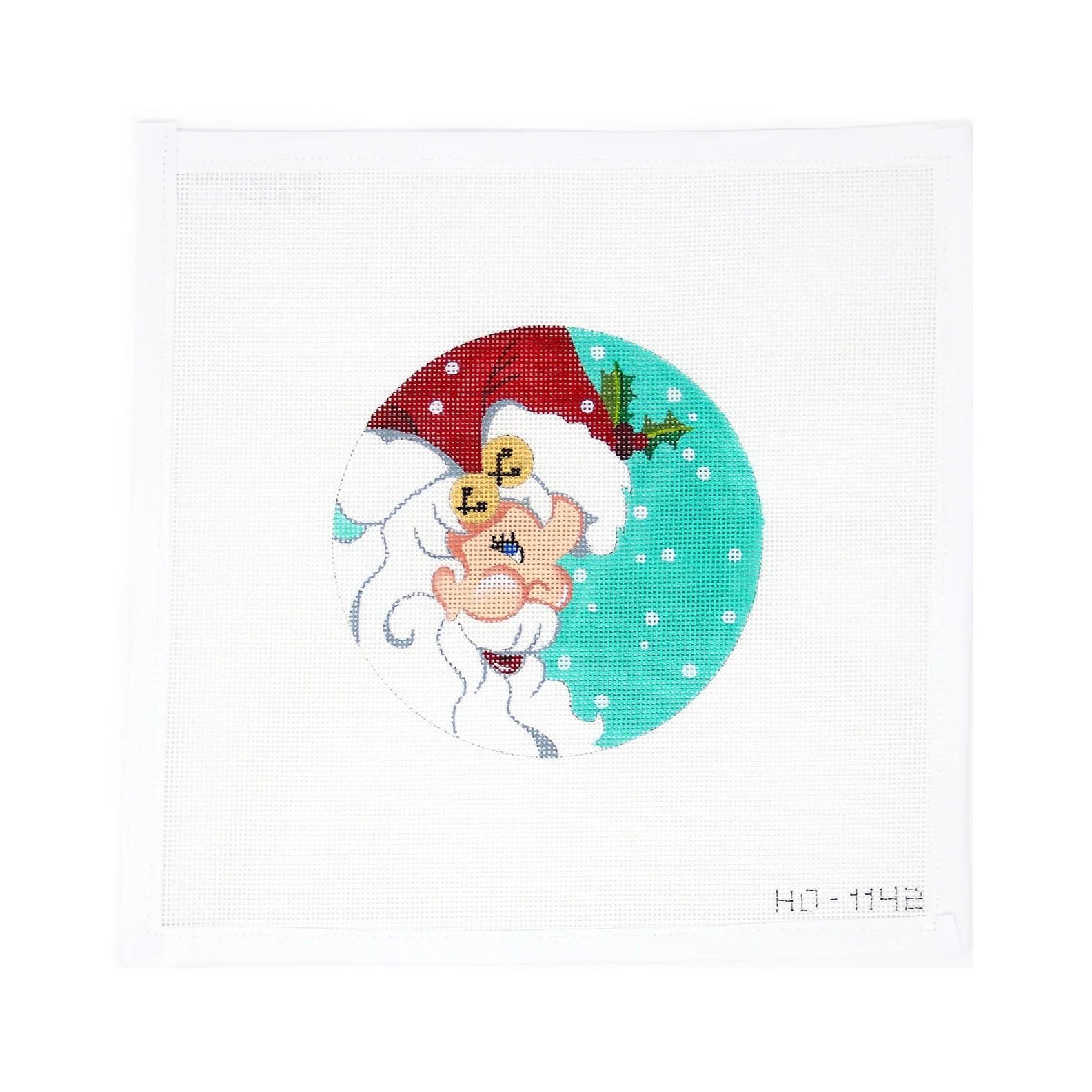 Turquoise Santa Round